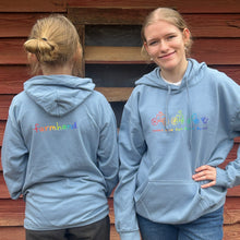 Load image into Gallery viewer, New! Rainbow Bike on Blue Farm Hoodie